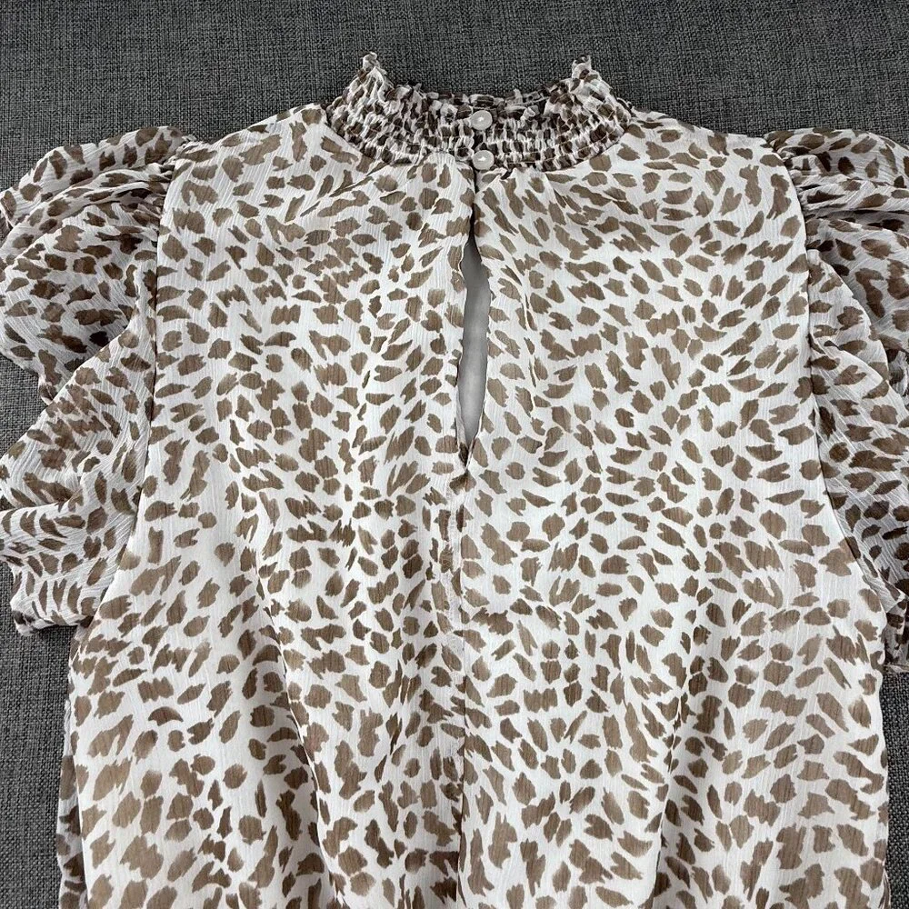Express Mini Dress Tiered‎ Ruffle High neck Cinched waist XS Lined